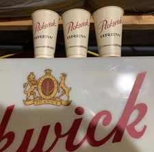 3 PICKWICK BREW WAX BEER ALE CUP HAFFENREFFER BOSTON MASSACHUSETTS DIXIE