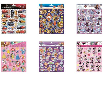 DISNEY STICKER/AUFKLEBER 22 STICKER IN 3 D CARS/FROZEN/PAW PATROL/M.MOUSE  NEU 