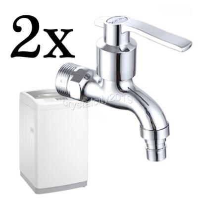 2 tlg Kaltwasserhahn Wandventil Auslaufventil Wasserhahn Armatur 1/2 '' Zoll DE
