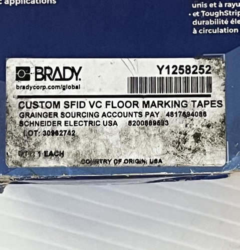 Brady Tough Stripe Floor Marking Tape Yellow 2" Bump Cap Required Beyond .. - Picture 3 of 5
