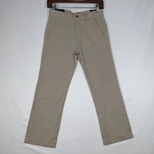 NWT Chaps Uniform Pants Boys 12 Khaki Adjustable Waist Schoolwear Preppy