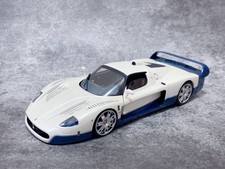 Mattel Elite 1 18 Maserati MC12 White Blue Hot Wheels Elite MASERATI Hot Wheels