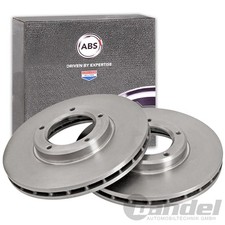 2x A.B.S. BREMSSCHEIBEN 257mm VORNE passend für TOYOTA DYNA HIACE HILUX VW TARO