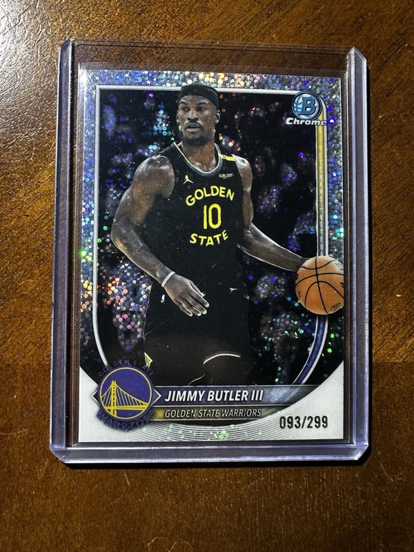 JIMMY BUTLER III 2025-26 BOWMAN CHROME SPECKLE #093/299 #BCV-116 WARRIORS