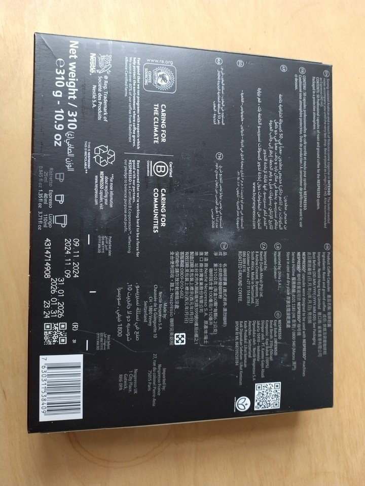 Nespresso Classics Intenso Coffee Pro Pods 50 Capsules Per Box | eBay UK