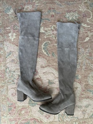 Stewart Weitzman Tieland Women s Over The Knee Gray Suede Boots Size 8.5