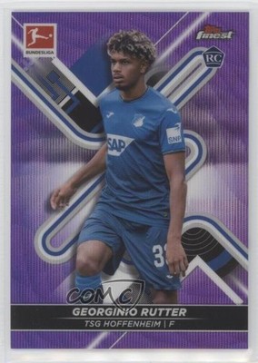 2021-22 Finest Bundesliga Purple Wave Refractor Georginio Rutter Rookie RC 0qh8