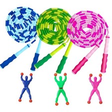 Jump Rope for Kids, Soft Beaded Skipping Rope, Adjustable Length Tangle-Free ...