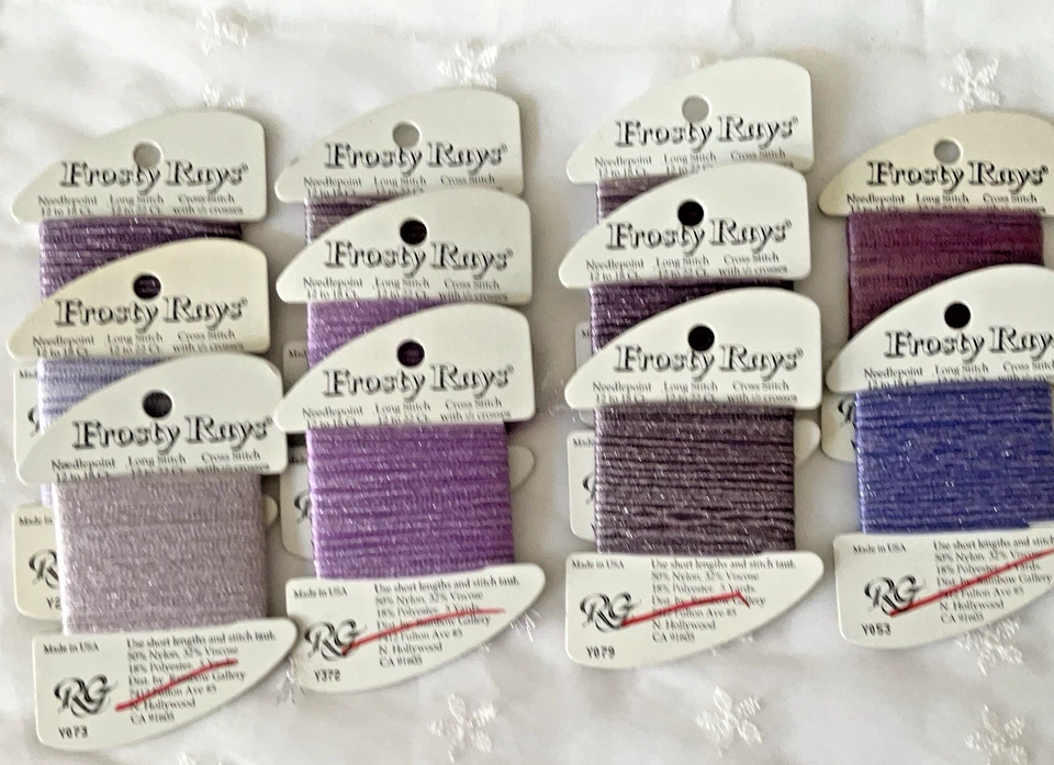 Rainbow Gallery Thread Frosty Rays Lot of 11 Metallic Assorted Purples New - Image 2 of 4