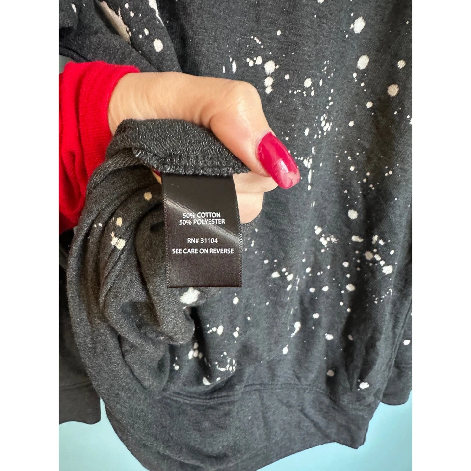 Camisa Pullover Torrid Tie Dye Blanqueador Salpicaduras Ácido Lavado Manga Larga  Foto 4 de 4