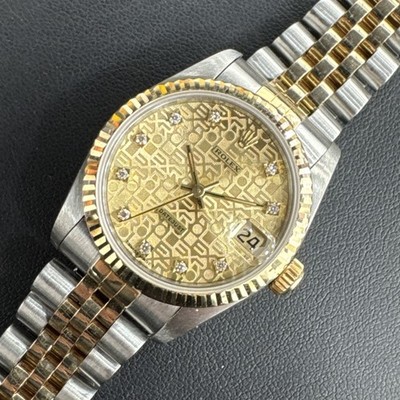 Rolex Datejust 68273   Champagne Computer Diamond Dial   Serviced w Certificate
