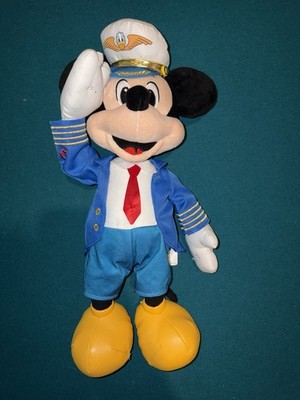 Mickey Mouse Plush Captain Pilot Salute D23 Expo 2022 Featured Collection 15''