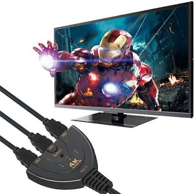 4K * 2K Mini 3-Port HDMI Switcher Kabel Splitter 1080P Video HDTV TV Hub Adapter