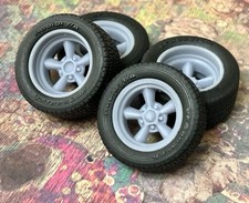 124 Scale 17-inch Torq Thrust-no Center Cap Wheels W Wide Rear Tires .resin