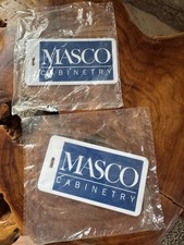 Lot of 2 Vintage Masco Cabinetry Luggage Tags NOS New Unused Advertising Promo