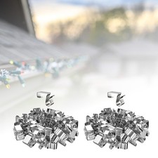 50x Gutter Clips for Weatherproof for Outside Small Compact Metal Gutter Hooks