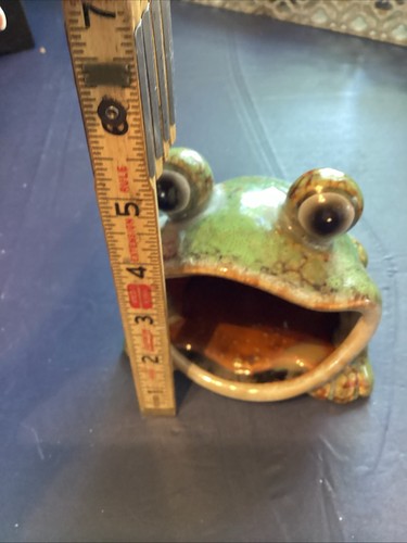 Vintage Waschbecken Frosch Keramik Frosch Schwamm Halter SUPER NIEDLICH - Bild 2 von 4