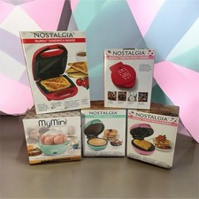 Nostalgia MyMini Kitchen Appliance Bundle NEW Unopened Waffle Donut Sandwich
