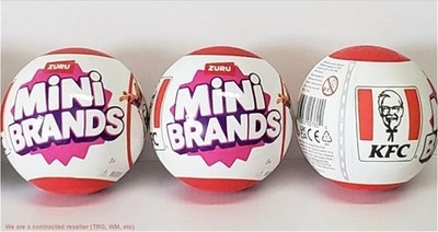 LOT OF 3!!! 5 Surprise KFC Mini Brand Series 1