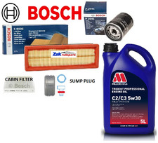 BOSCH SERVICE KIT FOR FIAT 500 1.2i OIL AIR POLLEN FILTERS SUMP PLUG & OIL