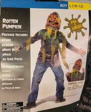 California Costume Rotten Pumpkin CHILD Boy Large 10-12 Halloween Dress Up Gross