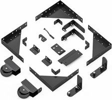 Sliding Gate Hardware Kit, Heavy Duty Fence Gate Kit with Roll Wheels, Universal