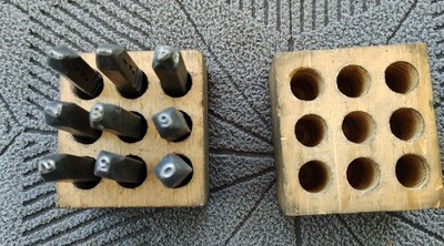  STEEL STAMPS NUMBERS 1/8 inch REVERSE MACHINIST/TOOLMAKER 