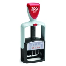 2000Plus Blue Red Rubber Dater Message Stamp Received 5 Year Ink Pad