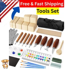 Wood Carving Kit, Wood Carving Tools Set with Carving Knives Detail Knives Bassw