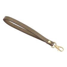 Leather Wristlet Strap, 190mm Hand Wrist Lanyard Leather Silver Grey, Gold 