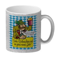 Bayer Mit GlüHwein Glitzer-Kaffeebecher Mit Spruch Frohe Weihnachten Und