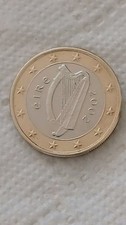 1 Euro Kursmünze Ierland 2002, bi-metall, Umlauf.