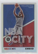 2019-20 Panini NBA Hoops Premium Stock NBA City Holo Joel Embiid #25 0qr0