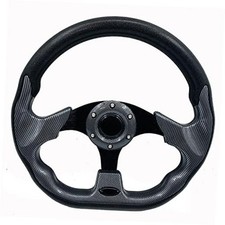 Universal Golf Cart Steering Wheel for EZGO RXV TXT, Club Car DS carbon fiber