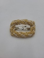 Vintage Rectangular Gold Tone Hair Barrette Made In France