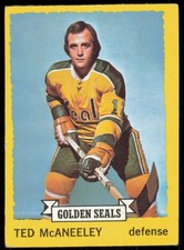 1973-74 TOPPS TED MCANEELEY CALIFORNIA GOLDEN SEALS #37 VG+