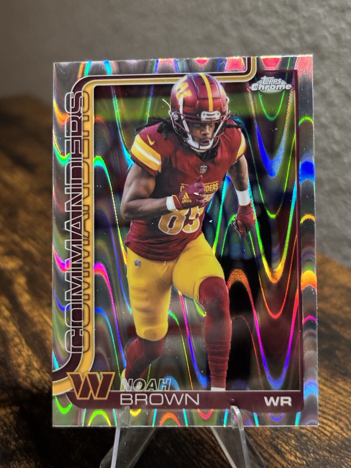 2025 Topps Chrome #293 Noah Brown Ray Wave Refractor