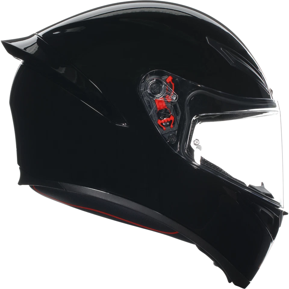AGV K1-S Solid Gloss Black Sports Commuter Urban City Scooter Motorcycle Helm...