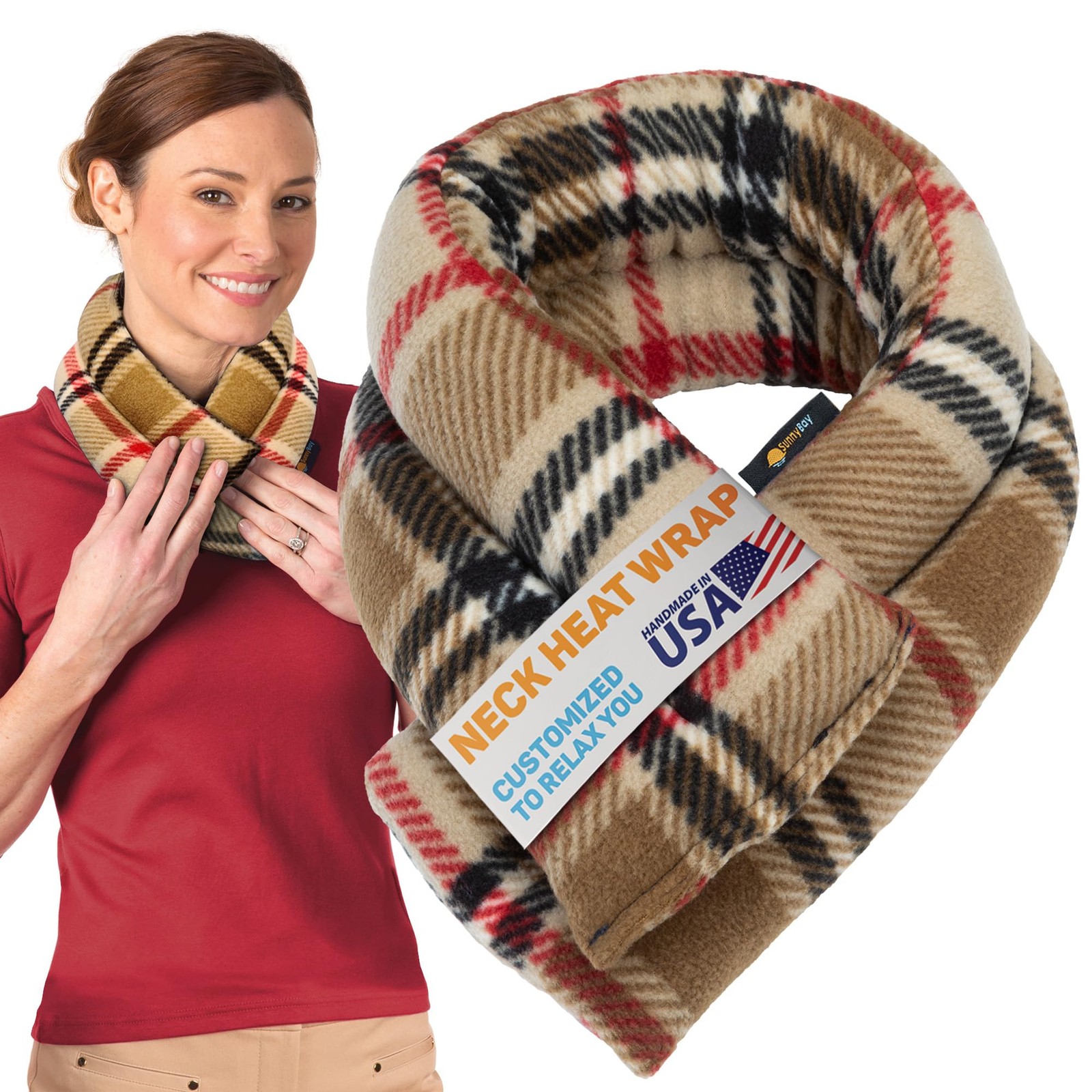 Microwave Heating Pad, Microwavable Moist Heated Neck and Shoulder Wrap, Vers...