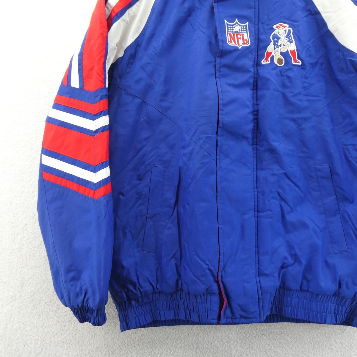 Starter Jacket Mens Large New England Patriots Blue Vintage Puffer
