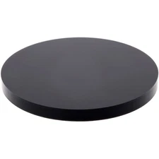Plymor Black Acrylic Round Standard-Edge Display Base, 2.5" W x 2.5" D x 0.25" H