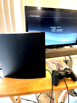 Sony PlayStation 3 PS3 Slim Console 320GB (3001B) w/Controller & Cables Working!