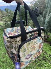 Sewing Machine Rolling Tote Case Wheeled Carrier Storage Bag Floral Sew Easy Co.