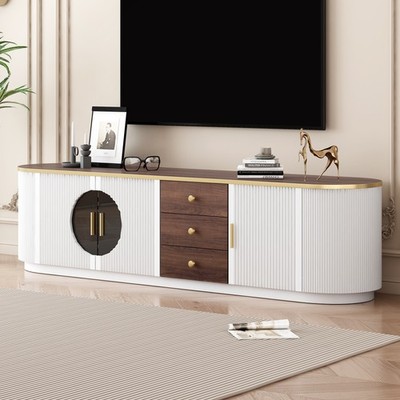 VIBE HAUS 70.8'' Modern Minimalist TV Stand for TVs up to 80 Inches, Entertain