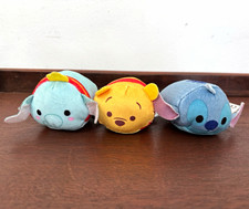 Disney Tsum Tsum Mini Plush Lot of 3 Winnie the Pooh Stitch Dumbo 2016/ 3  