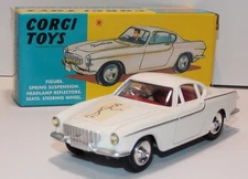 CORGI TOYS 258 THE SAINT'S CAR VOLVO P.1800 WITH FADED STICKER CMC IN BOX