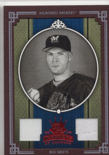 2005 Donruss Diamond Kings Red Framed Black & White Materials Ben Sheets 039/100