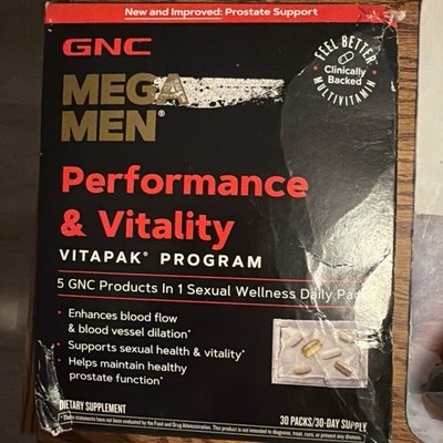 GNC Mega Men Performance & Vitality Vitapak 30 Packs