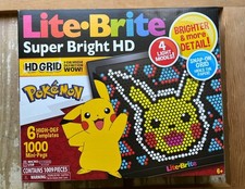 Lite Brite POKEMON EDITION Super Bright HD Light-Up Screen 4 Light Modes PIKACHU