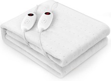 Double Electric Blanket Dual Control 140 x 160 cm 6 Heat Levels Machine Washable